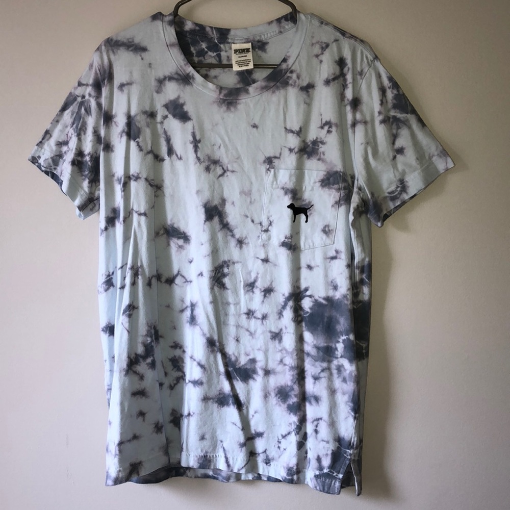 victoria’s secret tie dye t shirt with logo